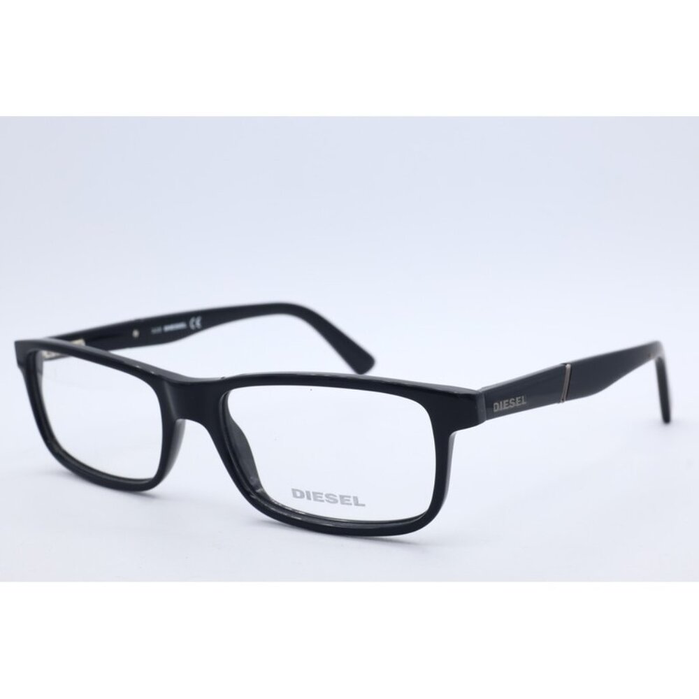 DIESEL DL 5292 001 Rectangle Shinny Black Eyeglasses Clear Lenses 54mm